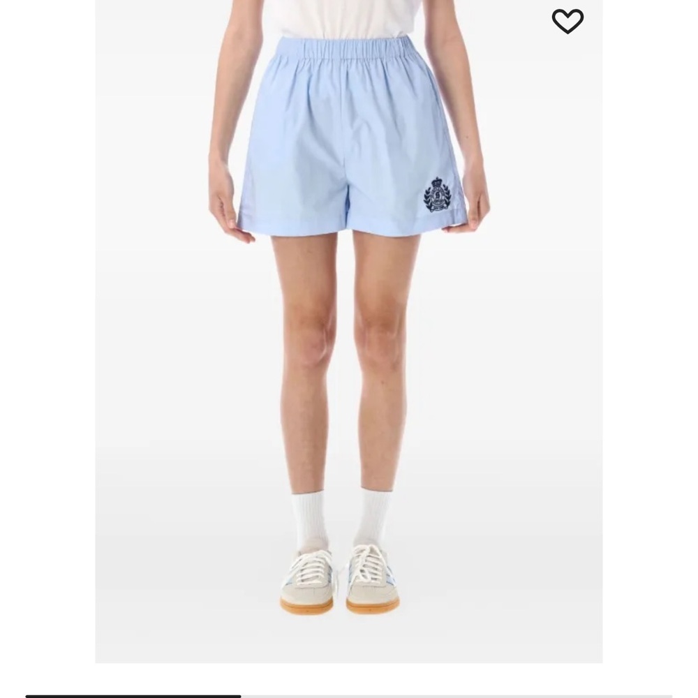 Sporty and Rich H&W Crest Poplin Short
Washed Hydrangea and Navy